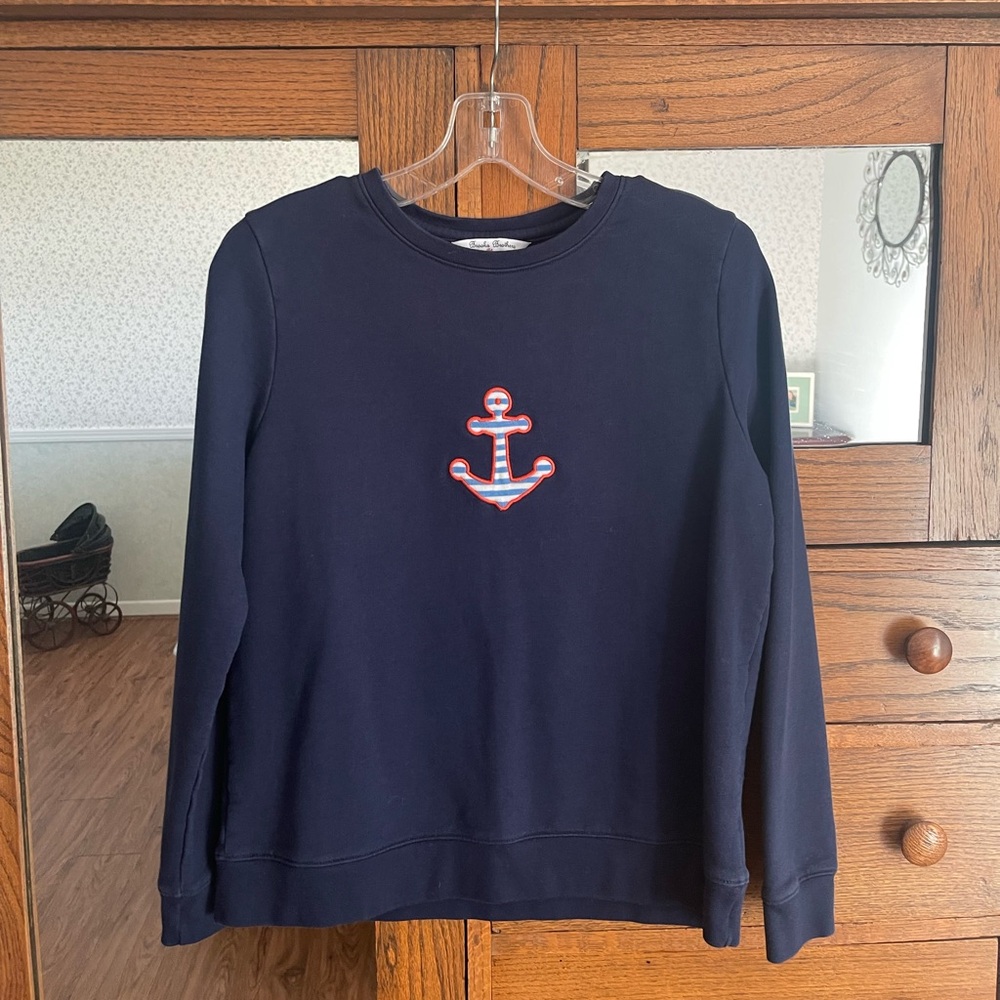 Brooks Brothers Girls Navy Anchor Sweatshirt